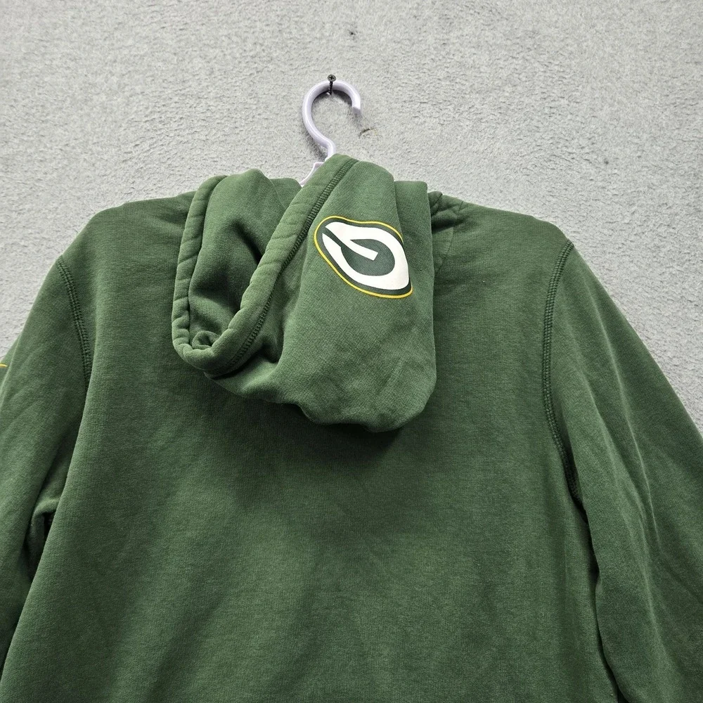 Green Bay Packers Men Hoodie M Green Nike Swoosh Team Logo Fleece Pullover